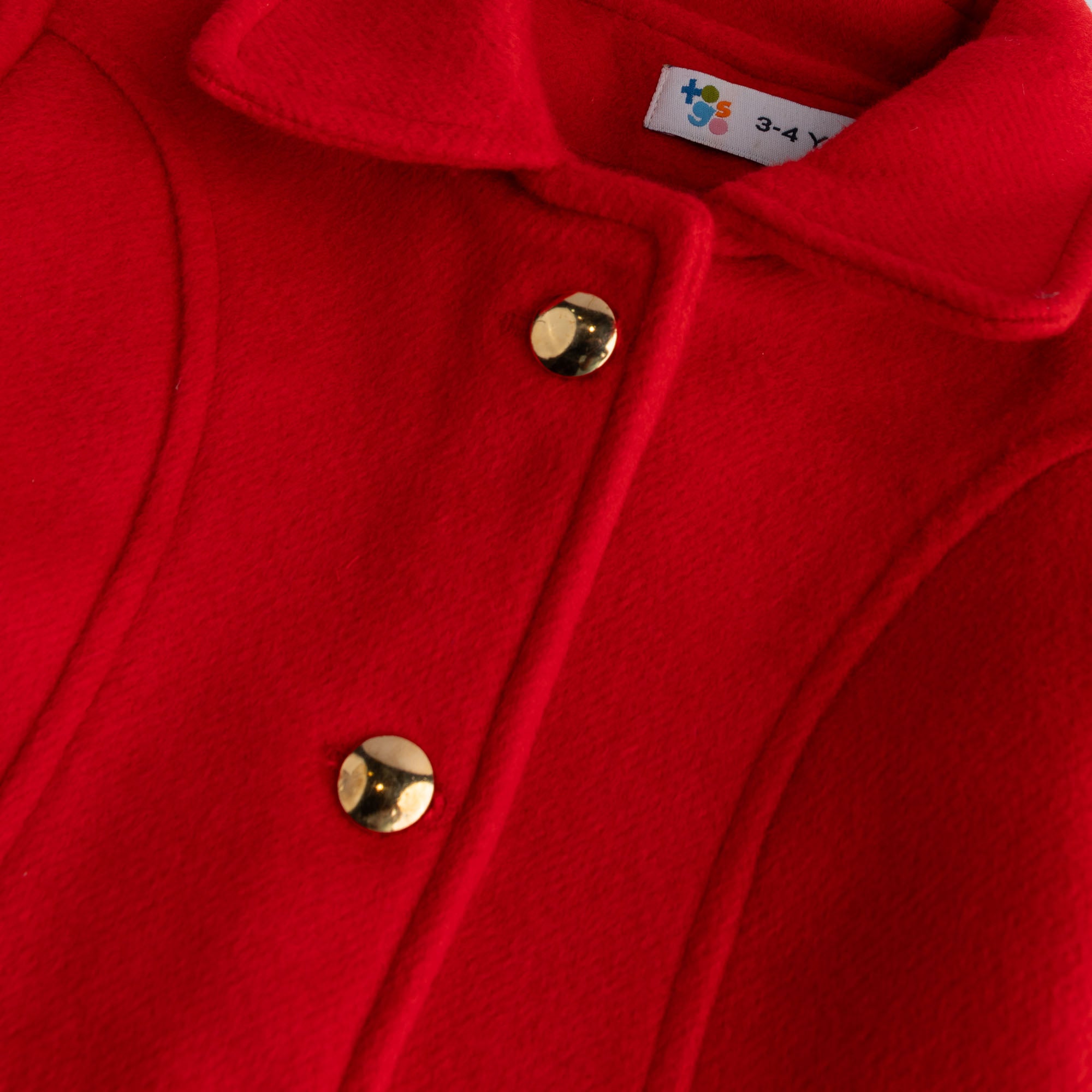 Girls Red Wool Coat