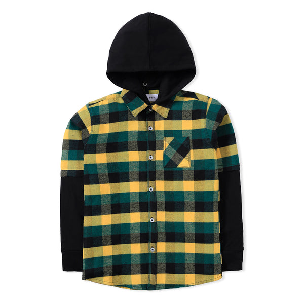 Yellow Green Plaid Shirt