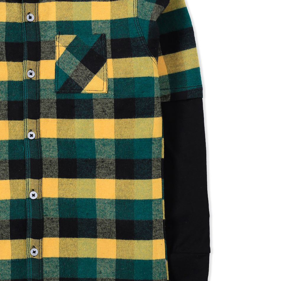 Yellow Green Plaid Shirt