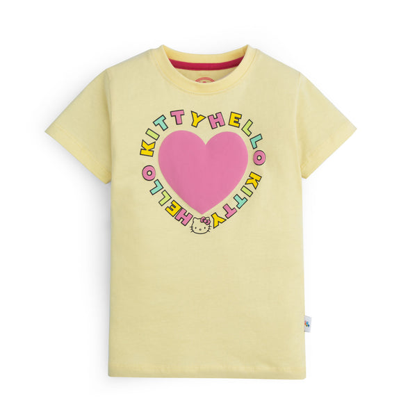 Yellow Kitty Graphic T-Shirt