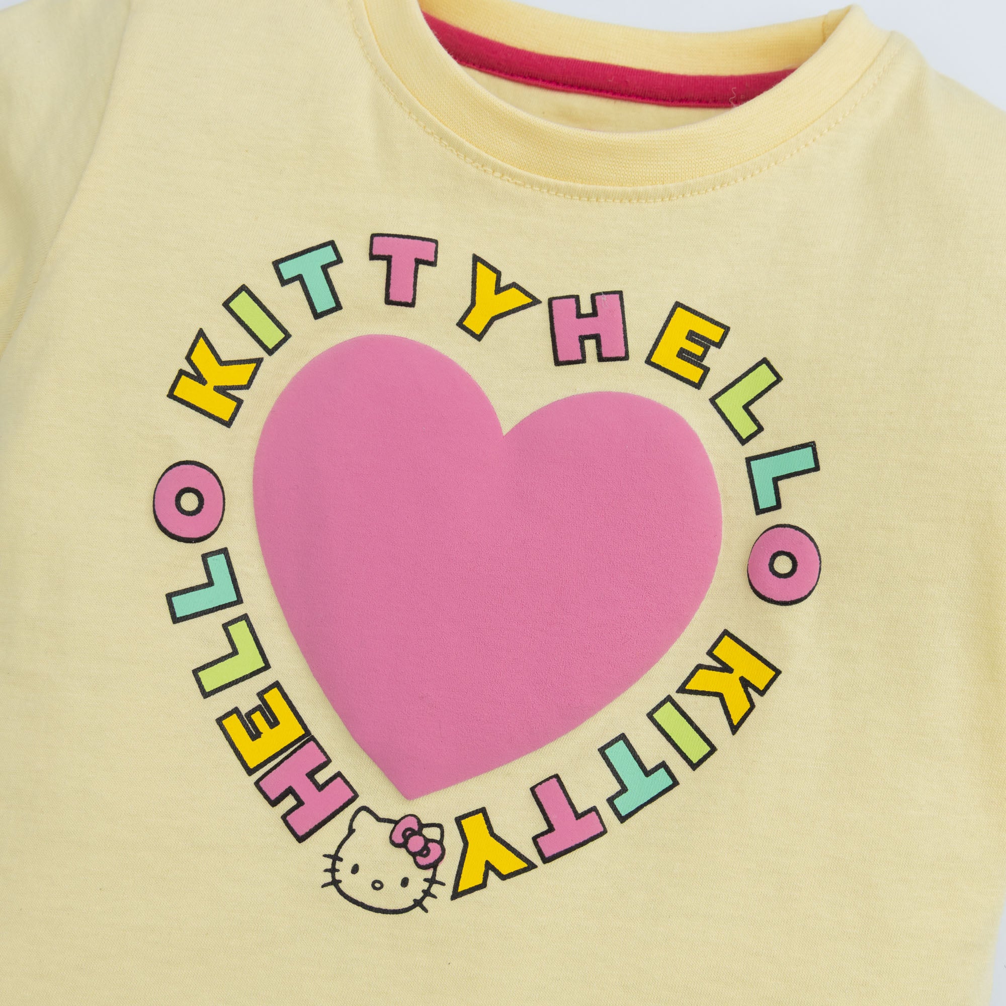 Yellow Kitty Graphic T-Shirt