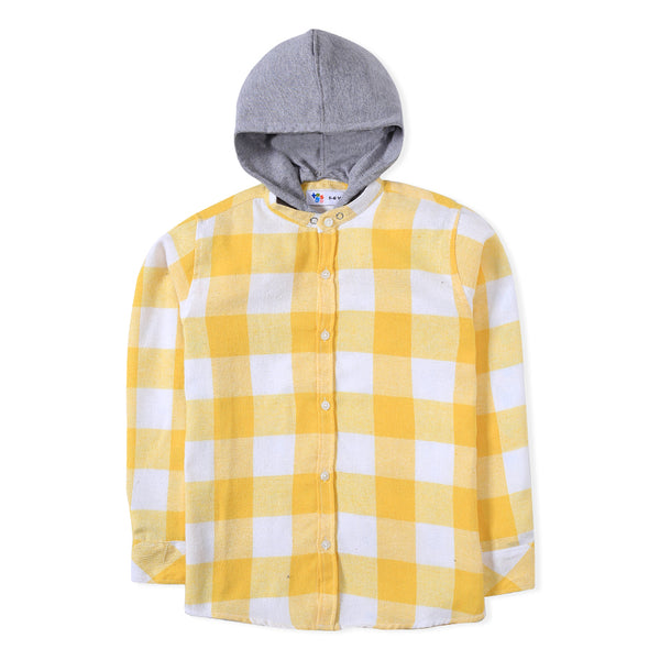 Yellow White Hoodie Shirt
