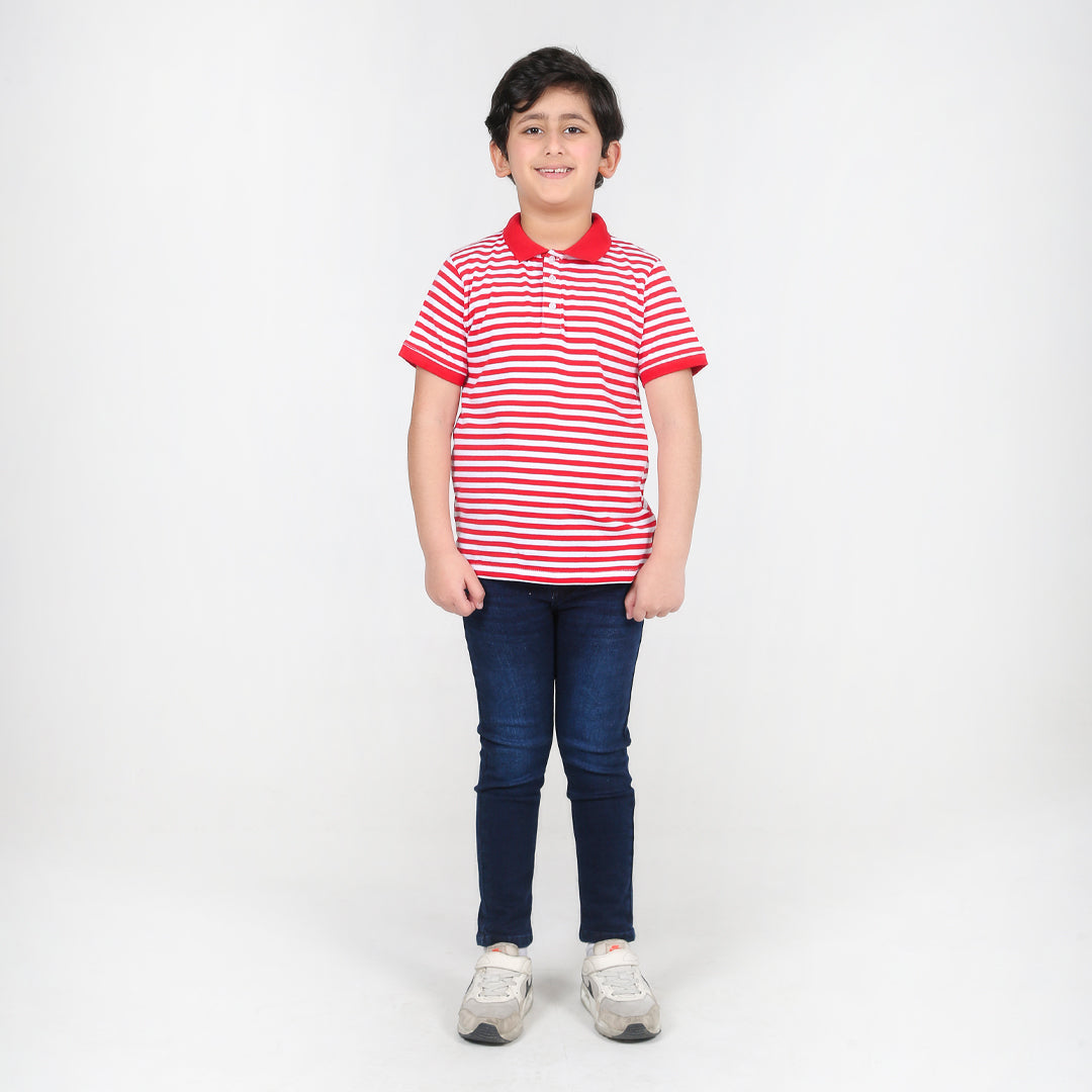 Red Striped Polo