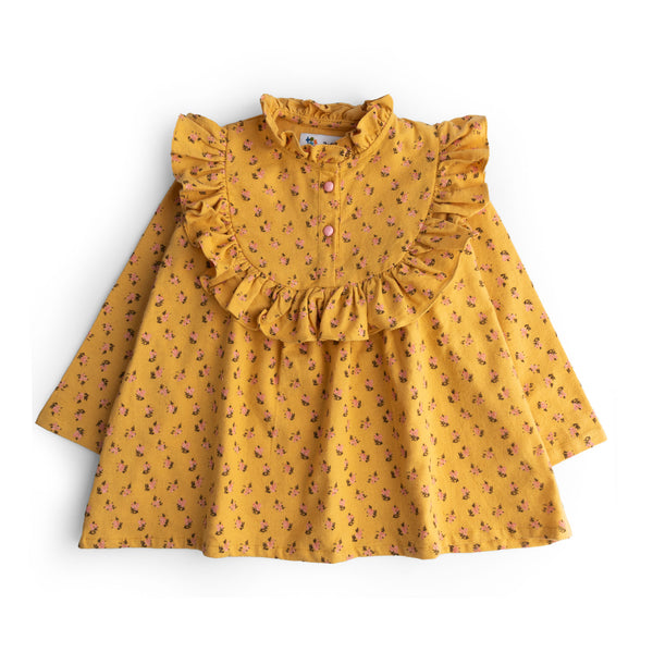 Flannel Yellow Printed Top