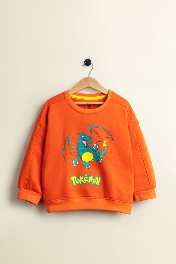 Pokemon Orange Fleece Sweatshirt