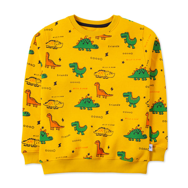 Yellow Fleece Friends Sweatshirt