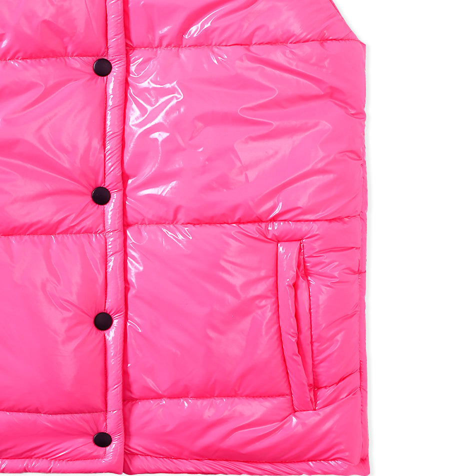 Pink Vest Puffer Jacket