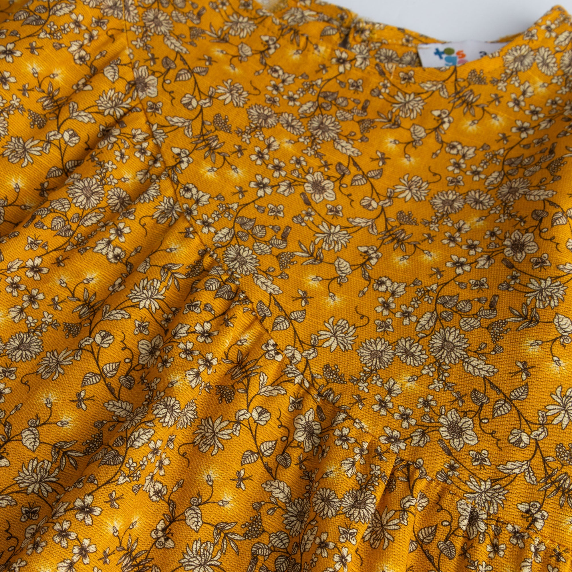 Mustard Printed Dress