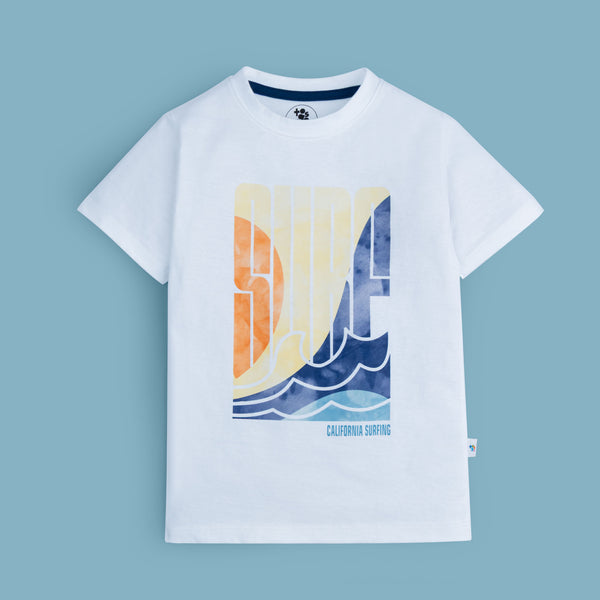 White Surf Graphic T-Shirt