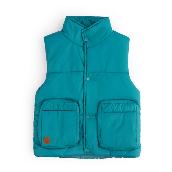 Teal Puffer Sleeveless Jacket