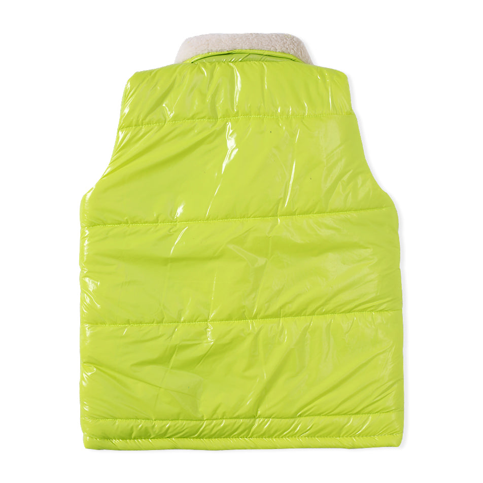 Neon Sherling Collar Puffer Jacket