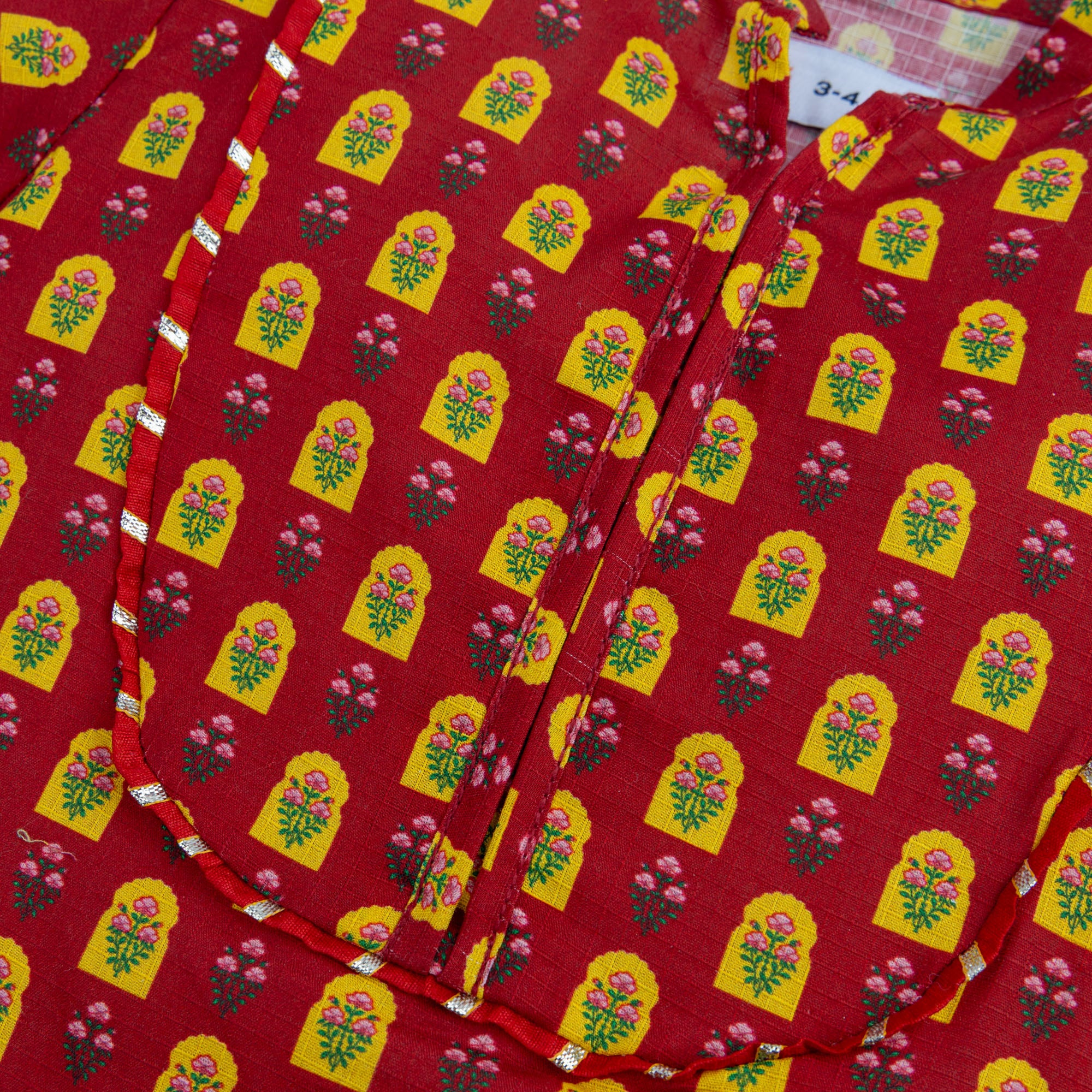 Maroon Floral Printed Kurti
