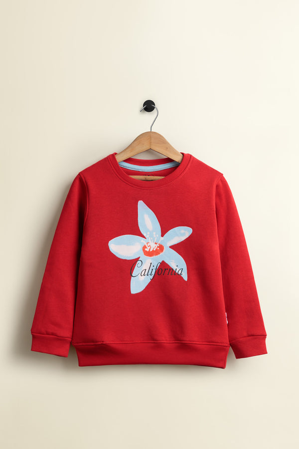 California Red Fleece Sweatshirt