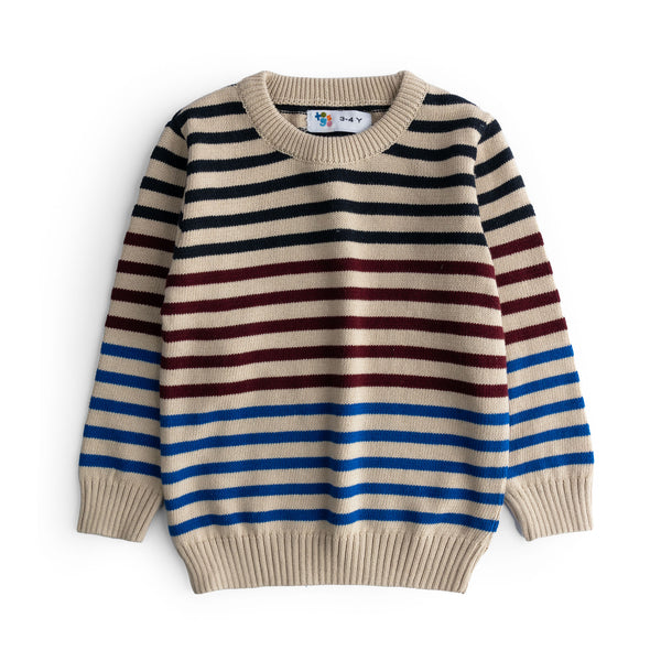 Boys Wool Stripes Sweater