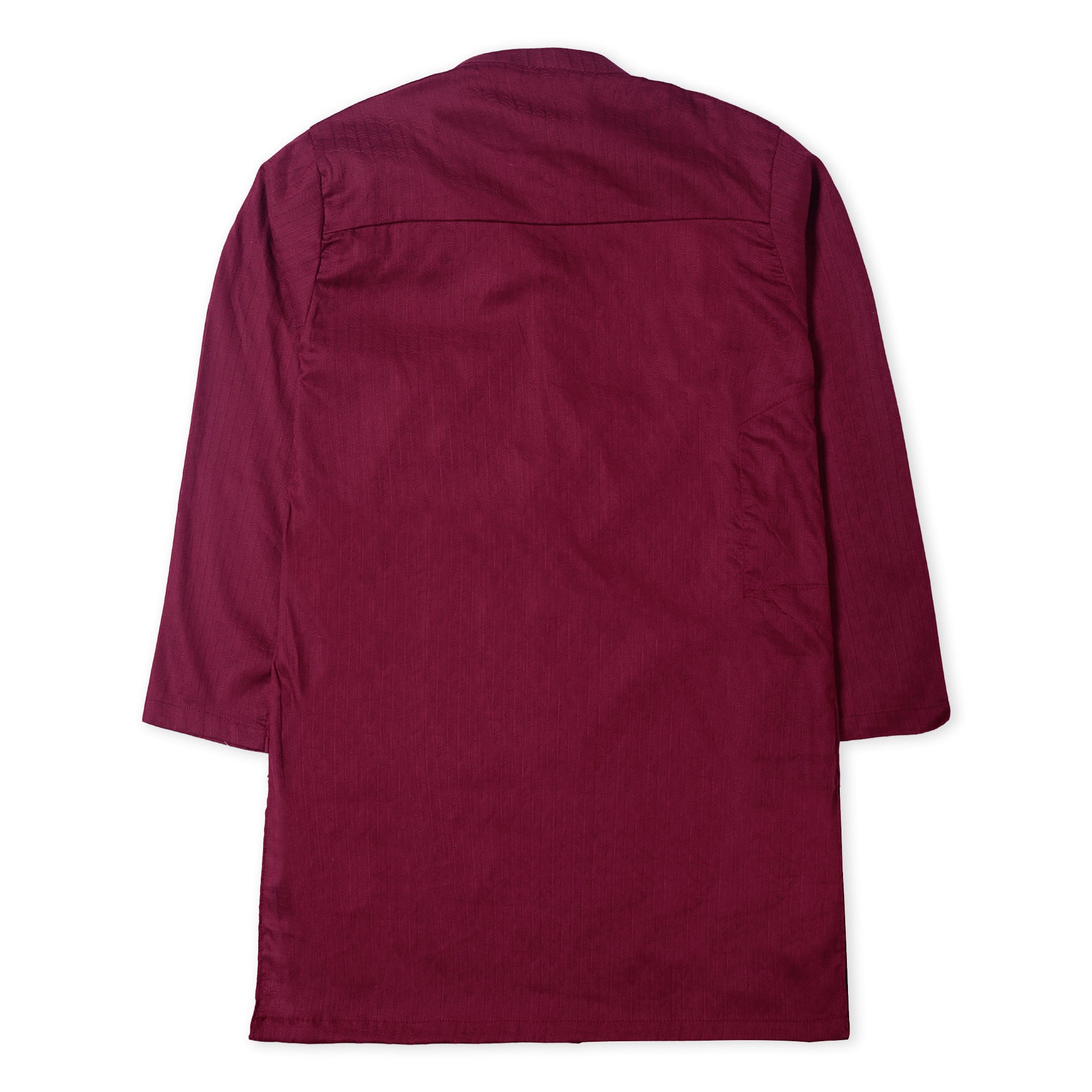 Maroon Bnad Collar Kurta