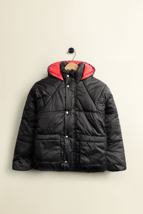 Black & Red Puffer Jacket