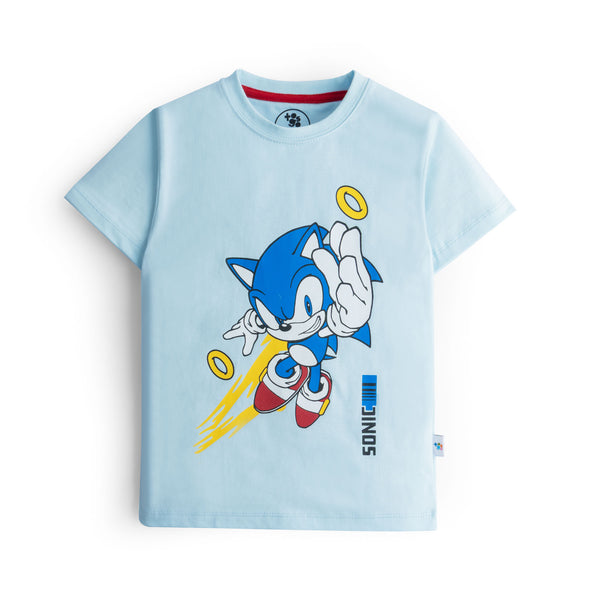 Sky Blue Sonic Graphic T-Shirt