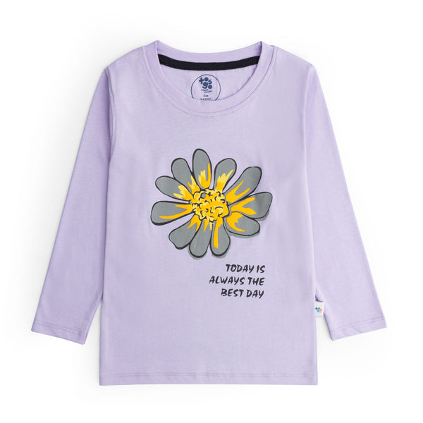 Purple Floral graphic T-Shirt