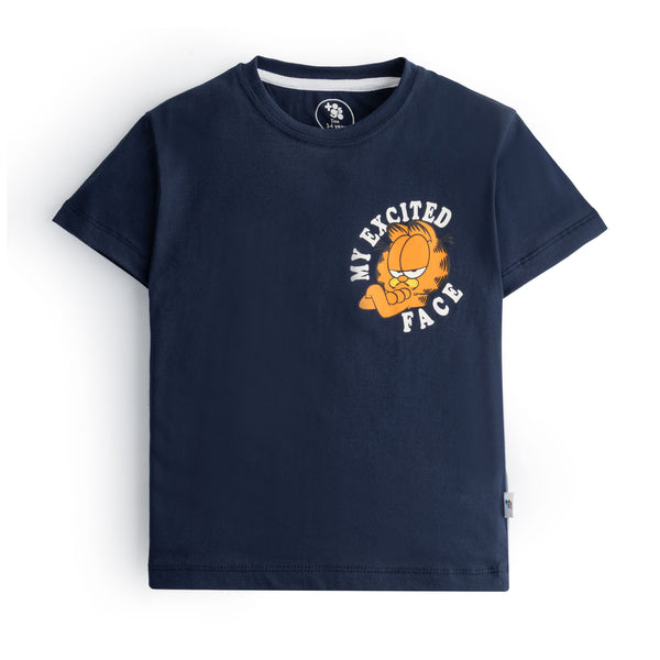 Navy Garfield Graphic T-Shirt