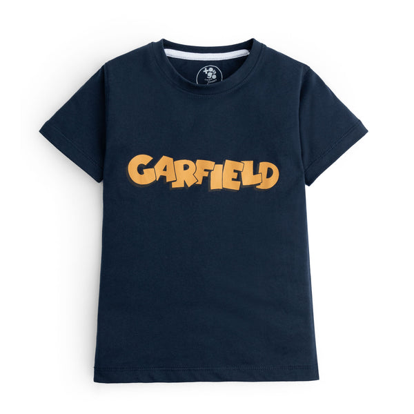 Navy Garfield Graphic T-Shirt-2