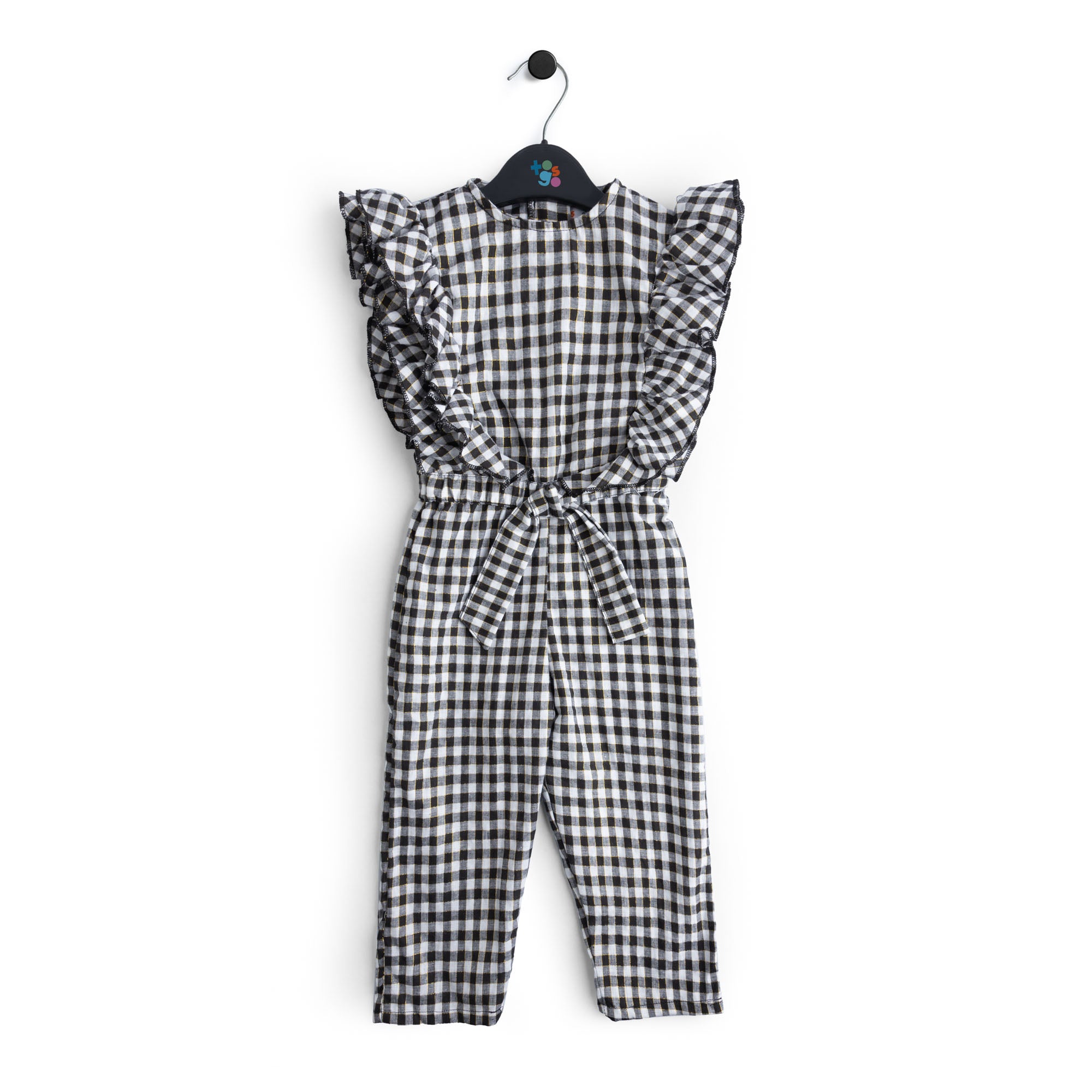 Woven Checkerd Jumpsuit