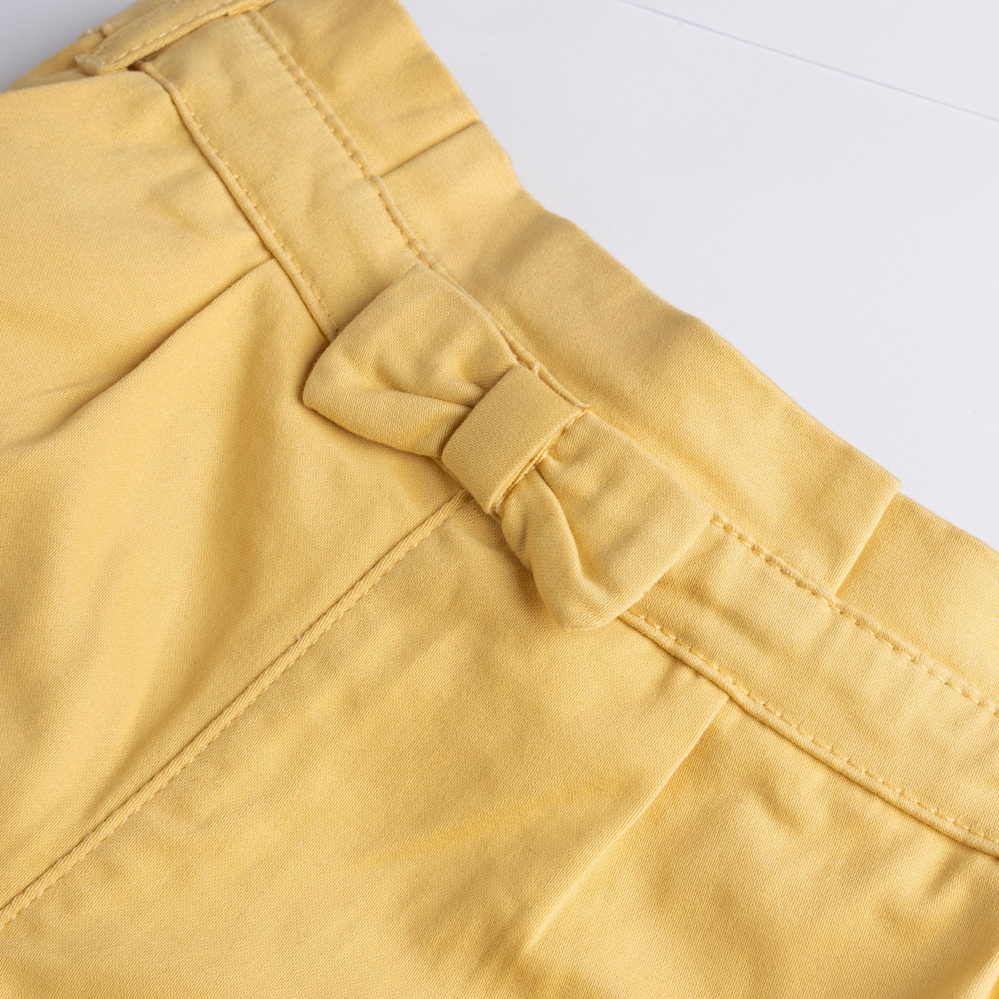 Yellow Twill Girlts Shorts