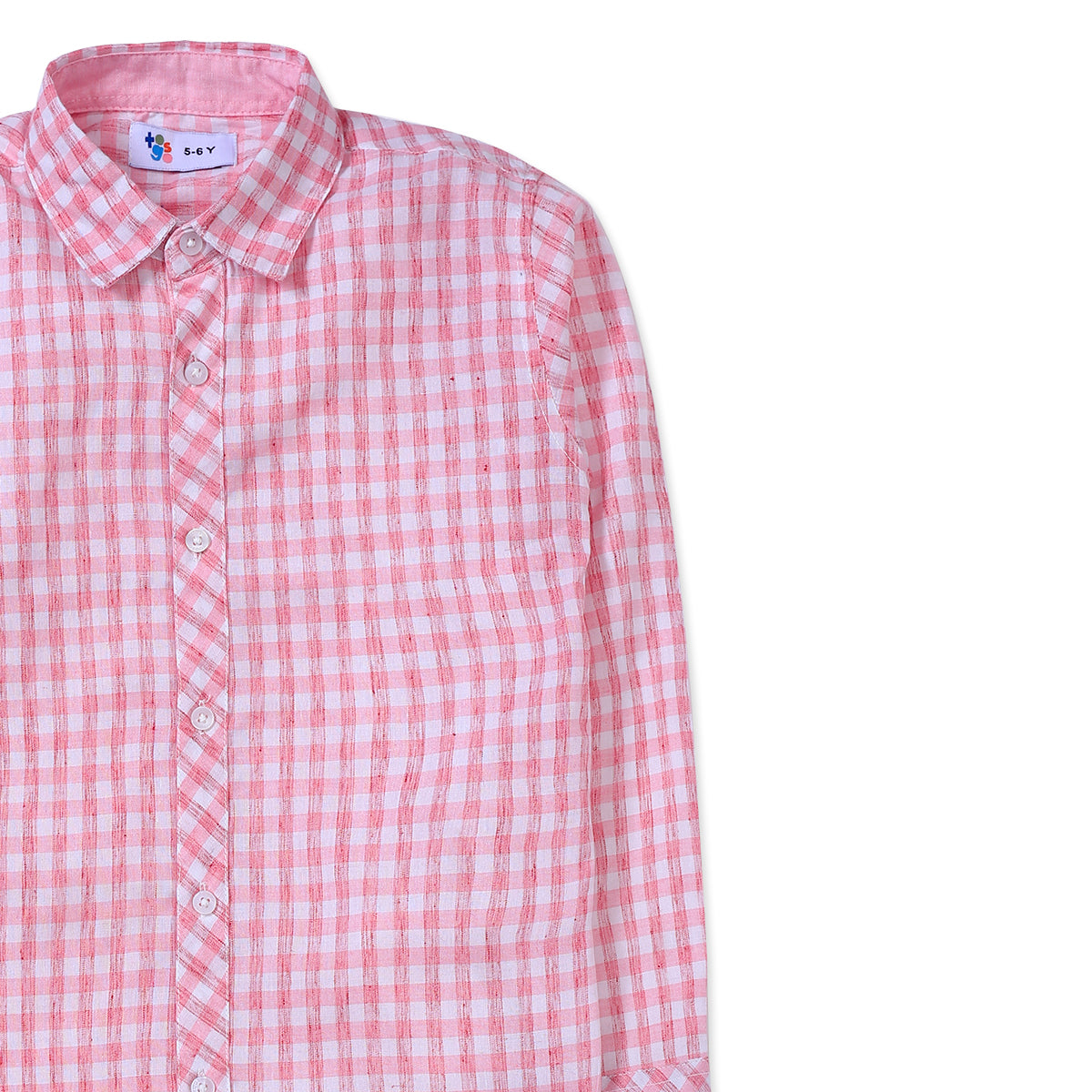 Pink Checkered Cotton Shirt