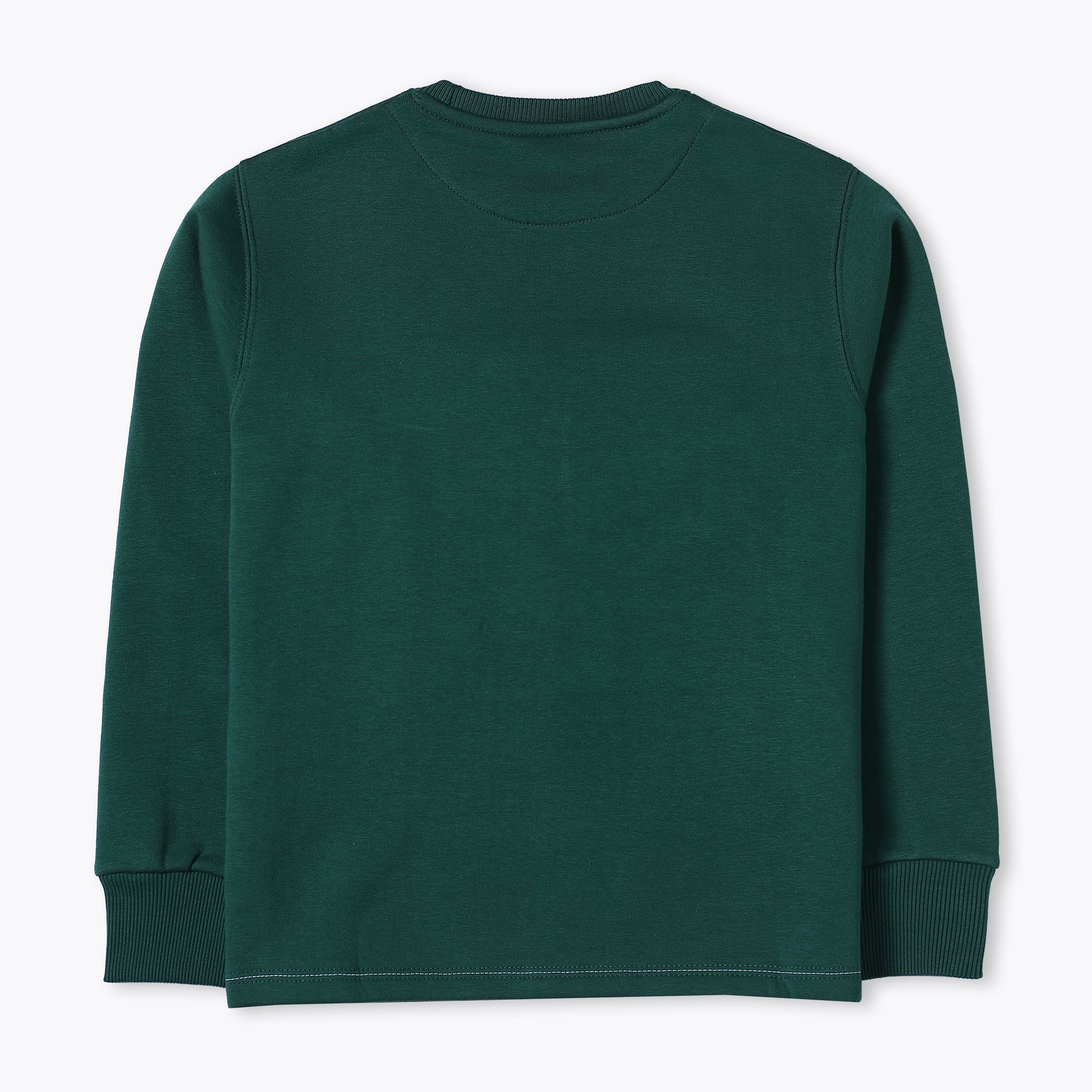 Green Numeric Graphic Sweatshirt