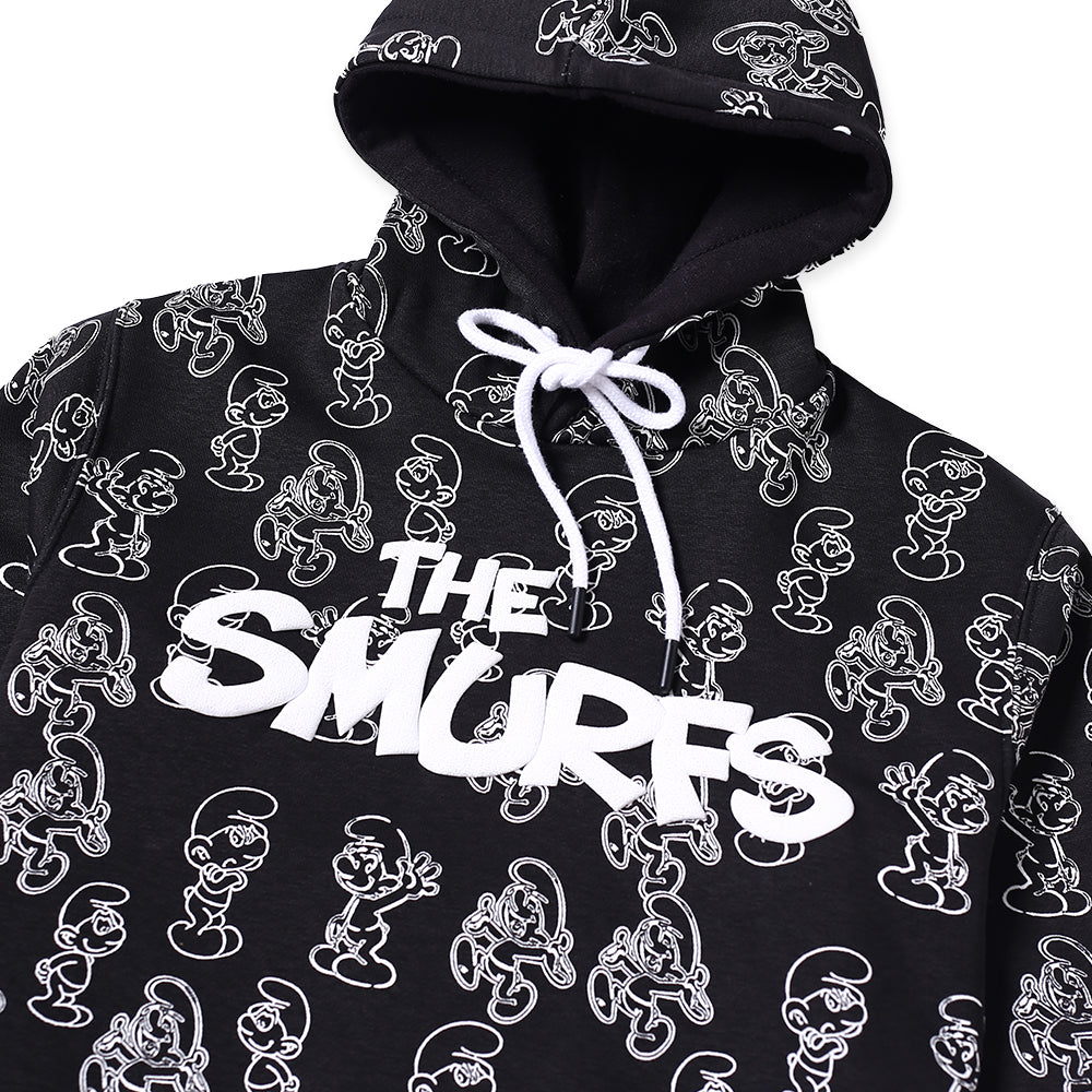 Black & White Printed Hoodie