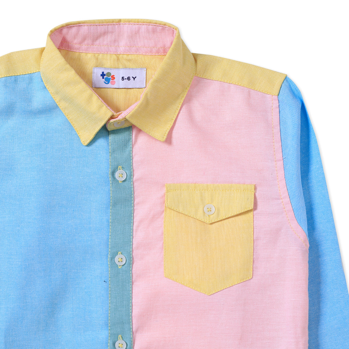 Multi Color Blocking button Shirt