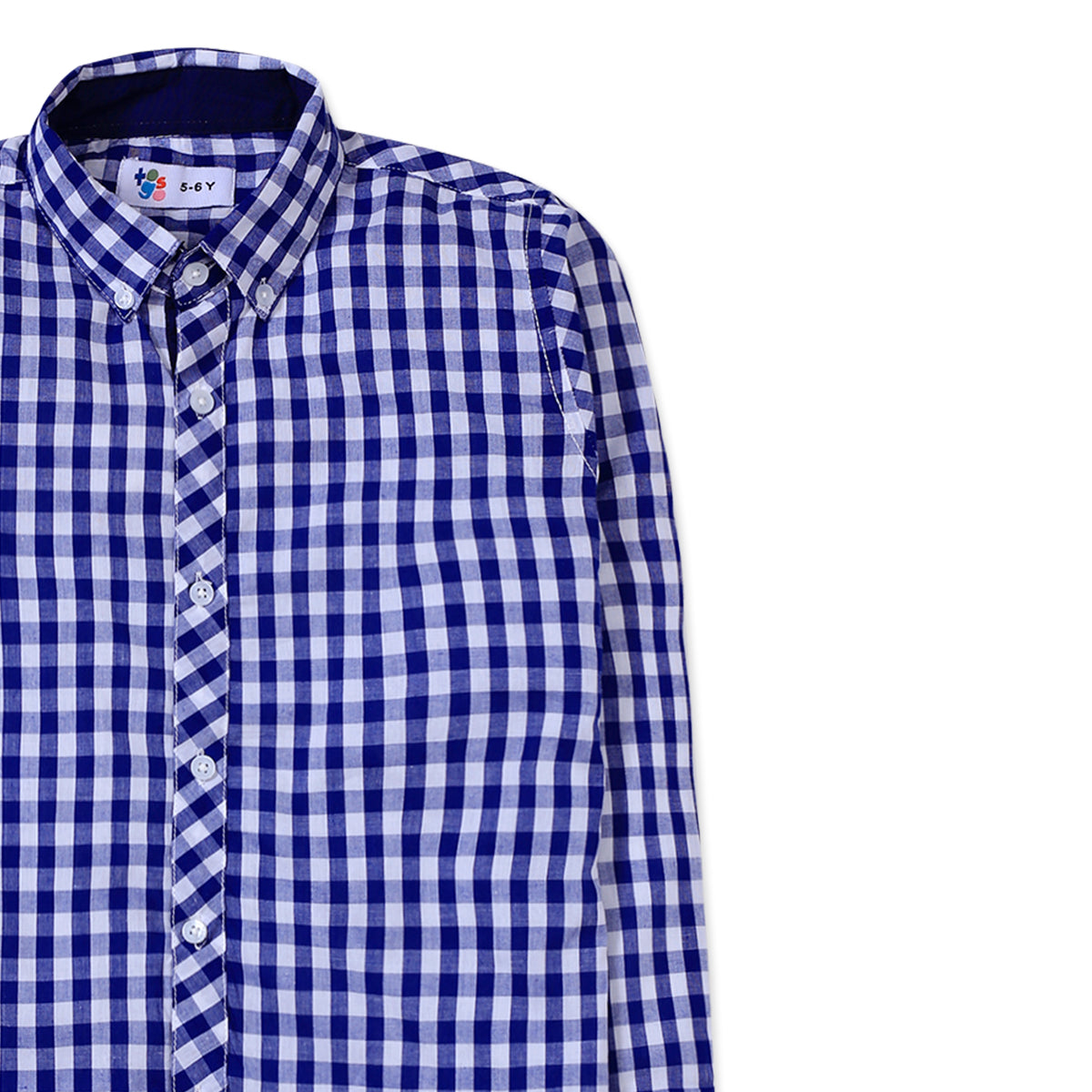 Blue Checkered Cotton Shirt