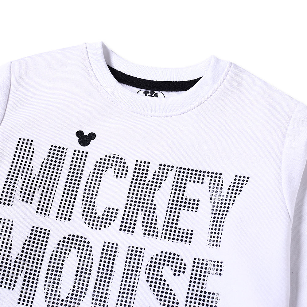 Embossed Graphic Sleeves Sweat Shirt