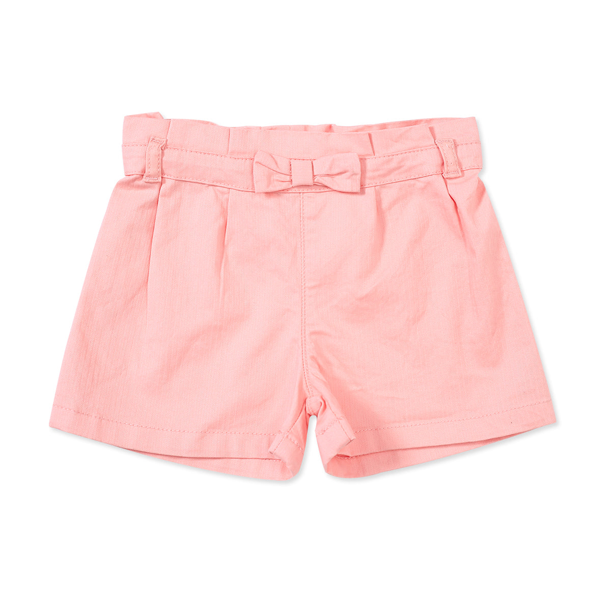 Pink Twill Girls Shorts